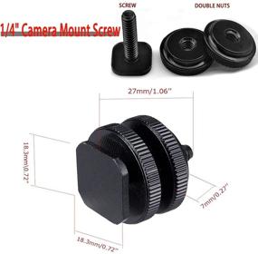 img 3 attached to 🔌 Versatile Hot Shoe Mount Adapter: Securely Attach Camera Flash, LED Monitors, Microphone, and More - Pack of 4