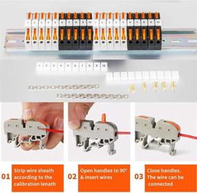 img 1 attached to 🔌 DIN Rail Terminal Block Kit with 20 Universal Compact Connectors, 2 Connection Bars, 2 Marker Strips, 2 DIN Rail Terminal End Blocks, 20 Screws, Transparent Storage Box, 28-12 AWG