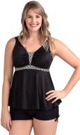 👙 perona control tankini swimsuit - women's swimwear logo