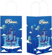 blue prince castle candy goodie favor bags: 12-piece set for prince theme birthday & baby shower parties logo