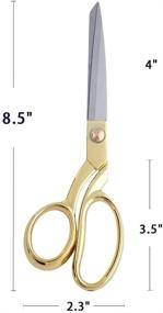 img 2 attached to Rust-Proof Stainless Steel Multipurpose Rainbow Scissors Fabric Textile Dressmaking Craft Office Home Daily Use (Gold