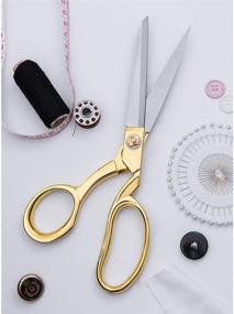 img 1 attached to Rust-Proof Stainless Steel Multipurpose Rainbow Scissors Fabric Textile Dressmaking Craft Office Home Daily Use (Gold