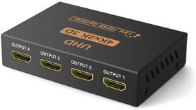 img 4 attached to Разветвитель HDMI VKBAND V1.4 - 1 в 4, Полная Ultra HD 1080P 4K/2K, поддержка 3D разрешений