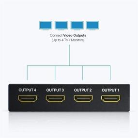 img 1 attached to Разветвитель HDMI VKBAND V1.4 - 1 в 4, Полная Ultra HD 1080P 4K/2K, поддержка 3D разрешений