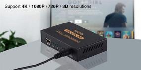 img 3 attached to Разветвитель HDMI VKBAND V1.4 - 1 в 4, Полная Ultra HD 1080P 4K/2K, поддержка 3D разрешений