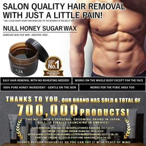 img 3 attached to 🧖 NULL Waxing Kit for Men: Organic Brazilian Hair Removal Wax, Effective Soft Wax for Bikini Line, Private Area, Arms, Legs, Chest - Home Wax Kit with Honey Sugar Wax