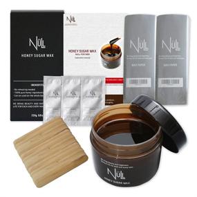 img 4 attached to 🧖 NULL Waxing Kit for Men: Organic Brazilian Hair Removal Wax, Effective Soft Wax for Bikini Line, Private Area, Arms, Legs, Chest - Home Wax Kit with Honey Sugar Wax