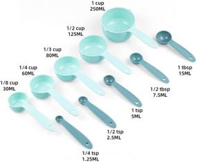 img 3 attached to Convenient Nesting Measuring Cups and Spoons Set - BPA Free, Dishwasher Safe Kitchen Measuring Kit for Dry and Liquid Ingredients