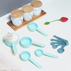 img 2 attached to Convenient Nesting Measuring Cups and Spoons Set - BPA Free, Dishwasher Safe Kitchen Measuring Kit for Dry and Liquid Ingredients