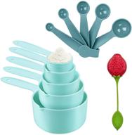 convenient nesting measuring cups and spoons set - bpa free, dishwasher safe kitchen measuring kit for dry and liquid ingredients logo