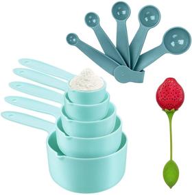 img 4 attached to Convenient Nesting Measuring Cups and Spoons Set - BPA Free, Dishwasher Safe Kitchen Measuring Kit for Dry and Liquid Ingredients