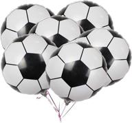 ⚽️ janou 20pcs soccer balloons 18inch helium foil balloons mylar football balloons for birthday, sports, graduation party decorations логотип