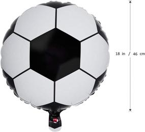 img 3 attached to ⚽️ JANOU 20pcs Soccer Balloons 18Inch Helium Foil Balloons Mylar Football Balloons for Birthday, Sports, Graduation Party Decorations