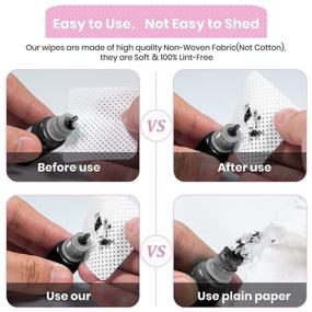 img 1 attached to 💅 Convenient 400 PCS Eyelash Extension Glue Wipes and Nail Polish Remover Cloths: Lint Free, Super Absorbent, Non-woven Fabric for Lash Extension Supplies and Nail Polish Bottles