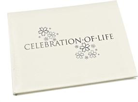 img 4 attached to 📚 Celebration of Life Funeral Guest Book - Casual Lined Inner Page Design - Boxed - White - Dimensions: 8.9" x 6.7