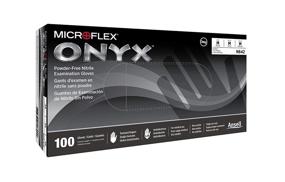 img 1 attached to Microflex Onyx Nitrile Gloves Large