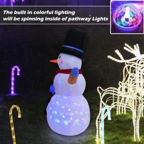 img 1 attached to 🎅 Giant Inflatable Snowman with Rotating LED Lights – 4.4FT Christmas Yard Decoration for Outdoor, Garden, and Lawn