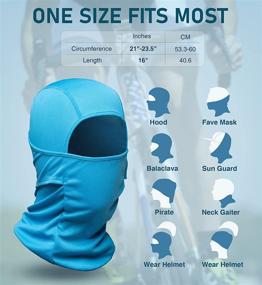 img 1 attached to 🎣 Doerix Balaclava Face Mask: Tactical Lightweight Sun Hood for Men and Women - Ideal for Skiing, Motorcycle Riding, Running, and More