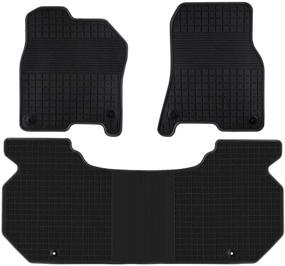 img 4 attached to Ucaskin Custom Fit Car Floor Mats for Dodge Ram 1500 Quad Cab 2019-2021 - Heavy Duty, Odorless, Washable Rubber Mats for All-Weather Protection - Anti-Slip, Black