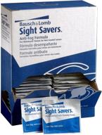 👓 bausch & lomb lens cleaning wipes - pre-moistened tissues for glass and plastic, anti-fog formula logo