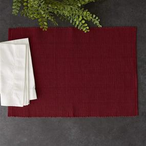 img 2 attached to 🍽️ DII Ribbed Cotton Placemat: The Ultimate Washable Food Service Essential