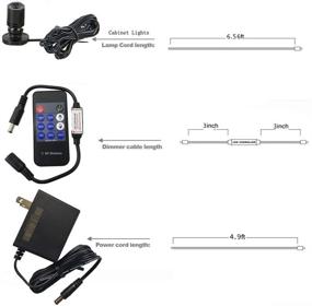 img 2 attached to Enhance Your Display: Xking Dimmable Mini Spotlight Art Light Kit with RF Dimmer - 12V 1.5W 100lm, CRI>80 Surface Mounted for Display Cabinet Showcase Showroom (Cold White-Pack 4)