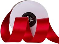 🎀 noyi traxd 20 yards red 1 inch double faced polyester satin ribbon: ideal for crafts, weddings, gift wrapping, bow making, and more! logo