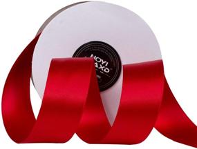 img 4 attached to 🎀 NOYI TRAXD 20 Yards Red 1 inch Double Faced Polyester Satin Ribbon: Ideal for Crafts, Weddings, Gift Wrapping, Bow Making, and More!