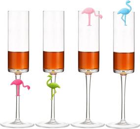 img 2 attached to Markers Flamingo Identifiers Silicone Glasses