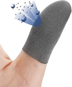 img 4 attached to Ultimate Performance Silver Fiber Finger Sleeve: Thin, Breathable, Anti-Sweat for PUBG Mobile High-Ranking Players on iPhone/iPad/Android - Size M(6P)
