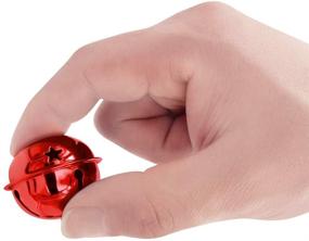img 4 attached to 1.6-Inch / 40MM Large Colorful Metal Craft Bells for Holiday Home Decor, Christmas Festival, Gift & Party Wedding DIY, 16Pcs, Red