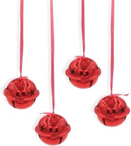 img 2 attached to 1.6-Inch / 40MM Large Colorful Metal Craft Bells for Holiday Home Decor, Christmas Festival, Gift & Party Wedding DIY, 16Pcs, Red