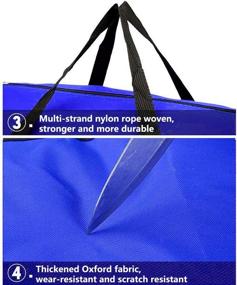 img 1 attached to 👜 Evealyn Large Moving Storage Bags - Ultra Durable Waterproof Travel Luggage Bags with Zippers, Ideal for Reusable Shopping, College Carrying, Home Storage Packing - 2 Pack (Blue)