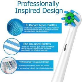 img 1 attached to 🪥 Braun Oral b Replacement Brush Heads, Compatible with Cross Action Pro 1000/9600/5000/3000/1500/Genius and Smart Electric Toothbrush, Pack of 12