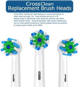 img 3 attached to 🪥 Braun Oral b Replacement Brush Heads, Compatible with Cross Action Pro 1000/9600/5000/3000/1500/Genius and Smart Electric Toothbrush, Pack of 12