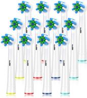 🪥 braun oral b replacement brush heads, compatible with cross action pro 1000/9600/5000/3000/1500/genius and smart electric toothbrush, pack of 12 logo