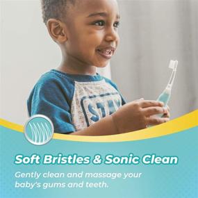 img 1 attached to 🦖 Papablic Debby Baby Sonic Electric Toothbrush: Cute Dino Covers for Effective Baby Oral Care (Ages 1-3)