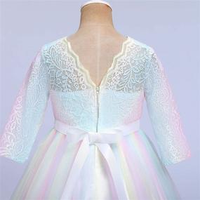 img 1 attached to 🌈 Stylish Rainbow Princess Dresses for Bridesmaids, Communion and Birthday Girls' Clothing