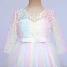 img 2 attached to 🌈 Stylish Rainbow Princess Dresses for Bridesmaids, Communion and Birthday Girls' Clothing