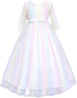 🌈 stylish rainbow princess dresses for bridesmaids, communion and birthday girls' clothing logo