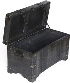 img 1 attached to Vintiquewise QI003332 Storage Trunk Black