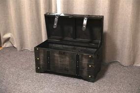 img 3 attached to Vintiquewise QI003332 Storage Trunk Black