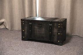 img 2 attached to Vintiquewise QI003332 Storage Trunk Black