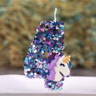 anpei large birthday glitter candle logo