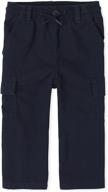 👖 children's place slim cargo pants for boys - pull on uniform logo