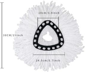 img 1 attached to Efficient 6 Pack Spin Mop Replacement Heads - Microfiber Spin Mop Refills for Easy Cleaning