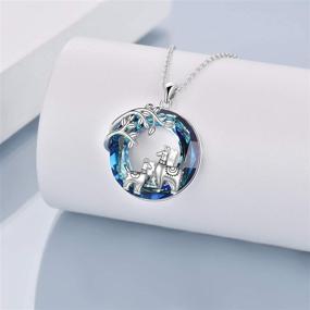 img 3 attached to 💎 Sterling Silver Crystal Pendant Necklace for Girls' - Jewelry in Necklaces & Pendants