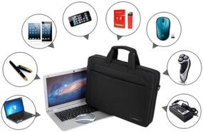 img 1 attached to Waterproof Shoulder Bag for Wacom Cintiq 16, Huion Kamvas Pro 16, and XP-Pen Artist15.6 Pro - Protective Graphics Tablet Case Bag with Artist Glove (Black)