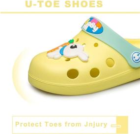 img 1 attached to 👧 Унисекс детские сабо Garden Clogs от LOUSST - Водонепроницаемая обувь для мальчиков и девочек - Картунные сандалии для пляжа или тапочки