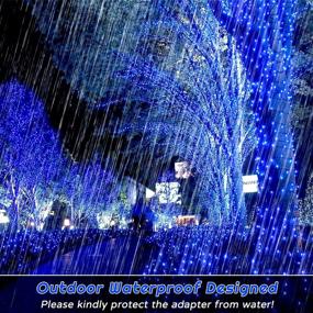 img 2 attached to Enhance Your Festive Ambience with 500 LED Outdoor Christmas Lights, 197ft Long String Light, 8 Modes, Mains Powered - Blue & White Fairy Lights for Home Garden, Yard Holiday Decorations